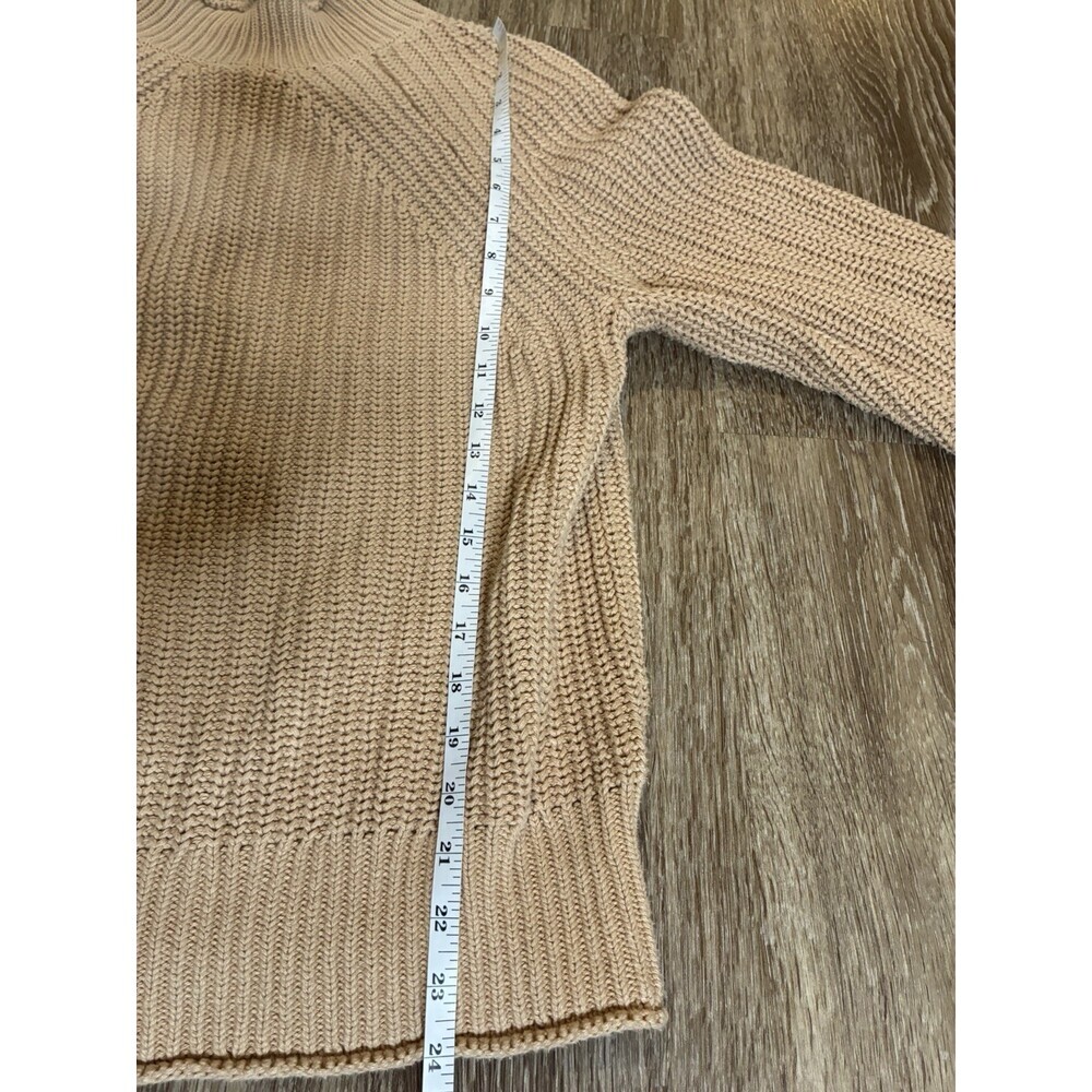 J Crew Relaxed Rollneck Sweater in Sandy Beach Tan Women's Size Medium - Picture 6 of 8
